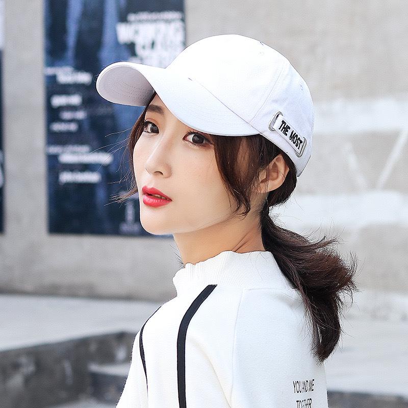 Korean Style Women's Duckbill Cap with "MY" Embroidery - Spring/Autumn Fashion, Casual Baseball Hat for Outdoor Sunshade.