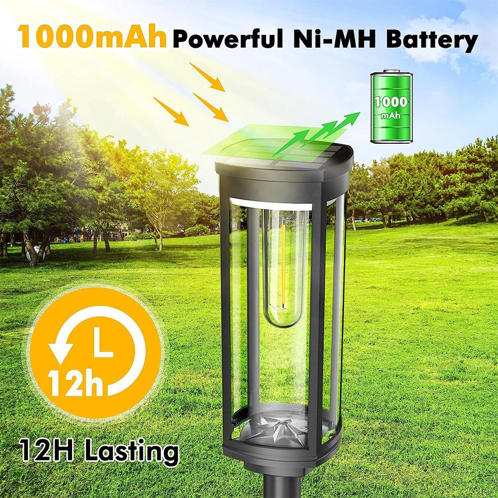 Solar Pathway Lights Outdoor, 4 Pack Solar Lights For Outside, IP65 Waterproof Solar Powered Garden Lights For Walkway Driveway Lawn Path Decoration