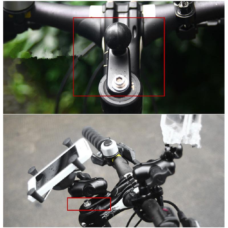 1" Ball Mount Base W/10Mm Hole For Motorcycle Rearview Mirror/Phone Bracket Base