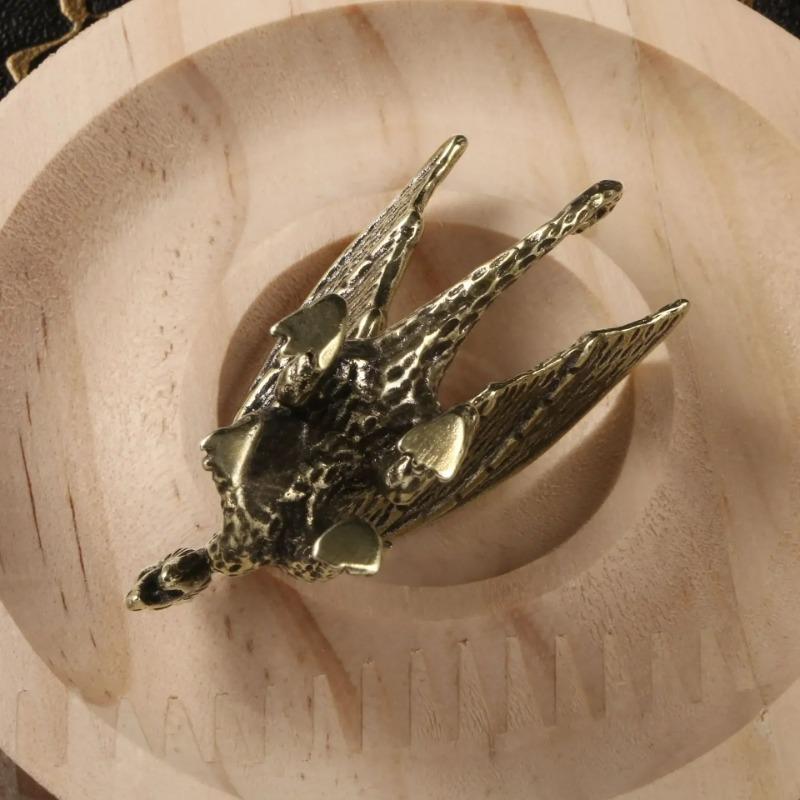 European Style Brass Dragon Desk Decoration Standable Mighty Mythological Creatures Metal Figures Living Room Decoration