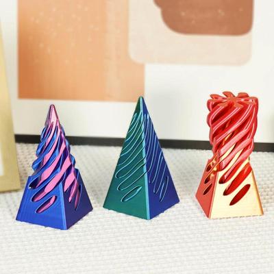 11CM 3D Printed Spiral Fidget Toys Decompression Spinning Three-Dimensional Structure Fingertip Dual Color Stress Relief Toy
