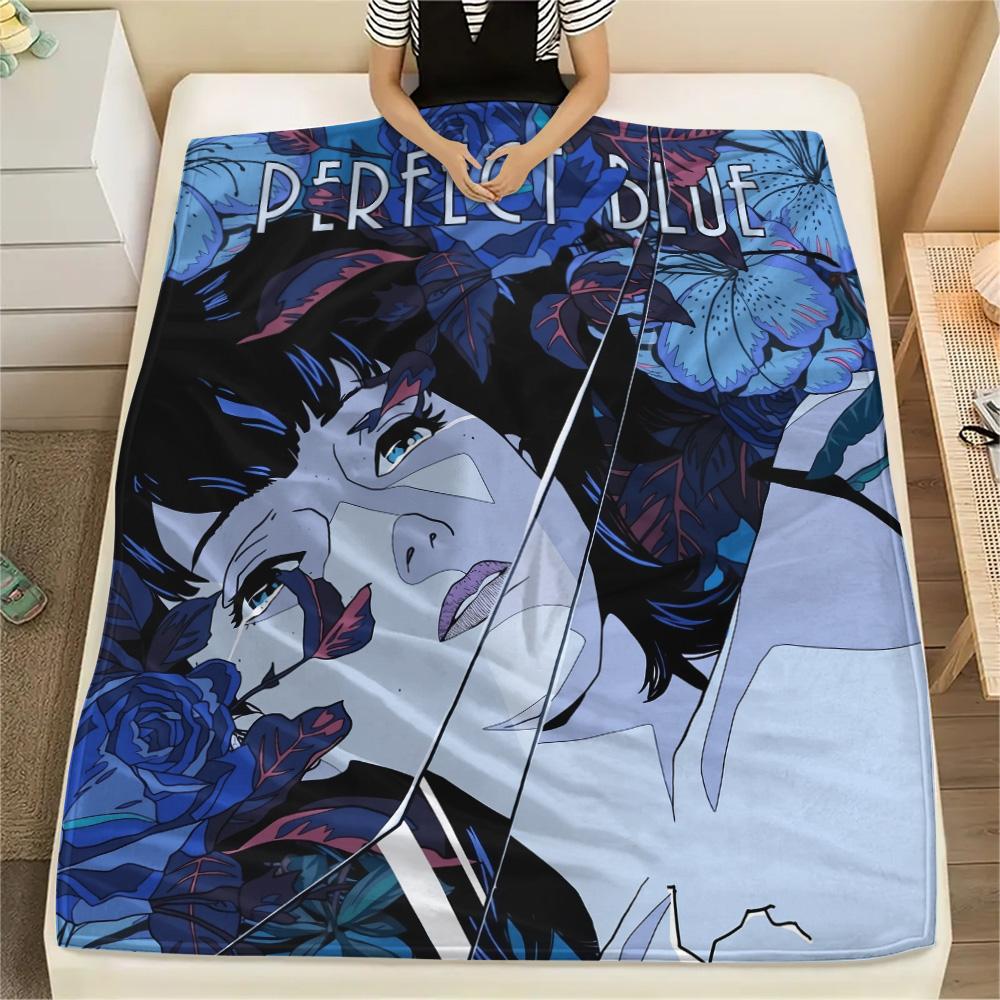 Perfect Blue Print Flannel Blanket, High Quality Comfortable for All Seasons, Home Decor, Warmth and Comfort