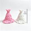 Gown-Shaped 3D Printed Flower Vases Rose Relief Decorative Vase Elegant Dress Vase  Wedding Decor