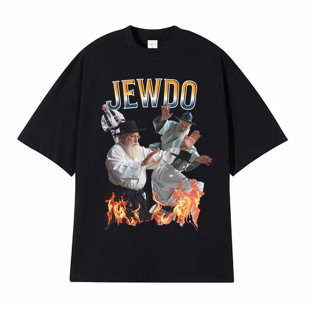 XIXI Fashion Grappige Meme Joodse Judo Meme Cadeau voor Joodse T-shirt Mannen Vrouwen Vintage Mode Y2K Klassiek T-shirt Hoge Kwaliteit Oversized T-shirts M
