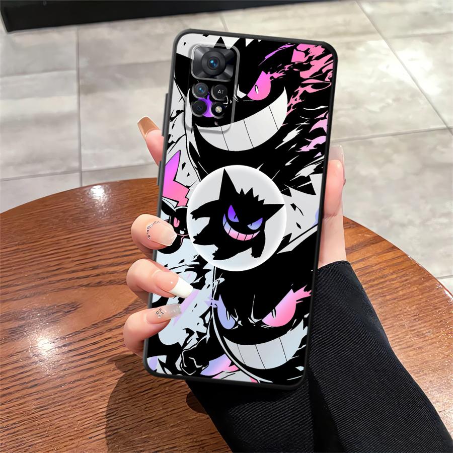 Cool Gengar Pokemon Case for Xiaomi Redmi Note 13 Pro Plus 9 12 Pro 7 8 11s 12s 11 14 10 10S 9S Funda Phone Cover