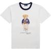 Polo Letter Print Pattern Round Neck Short Sleeve T-Shirt Women T-Shirt White 211941205-001