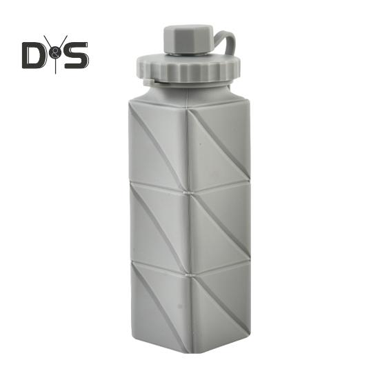 Silicone Foldable Water Bottle 610ml Leakproof Collapsible Water Bottle for Travel Camping Hiking Sports Outdoor BPA Free Portable Reusable Water Cup