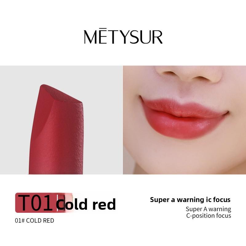 METYSUR Black Truffle Velvet Soft Lipstick, Matte Velvet, Long-lasting Non-stick Cup Lip Gloss
