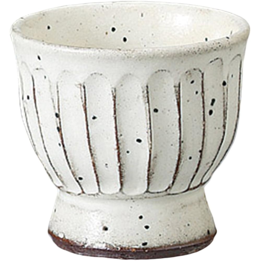 Sake Tokkuri and Ochoko Diameter x x Height Kohiki Faceted Katakuchi Chilled Sake Mino Suitable for Hot Cold and Japanese Sake Ale-net Set, (Cupcake)