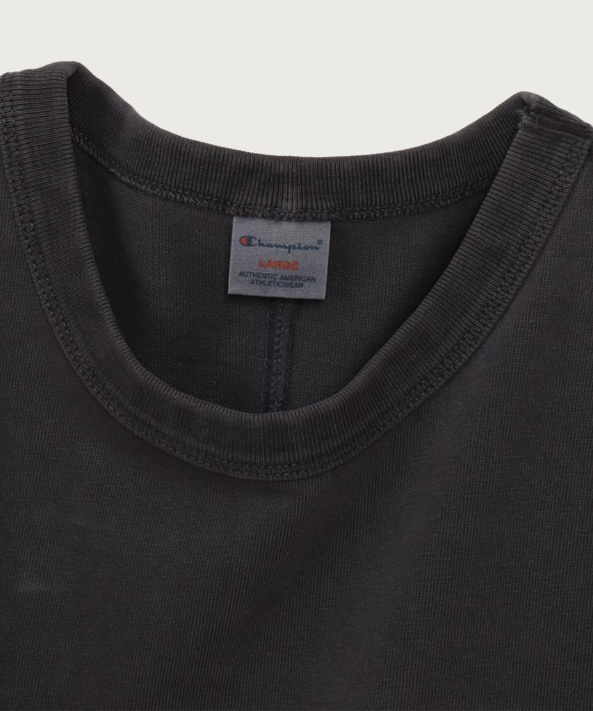 CHAMPION Pigment-Dyed Pocket Short Sleeve T-Shirt Off Black