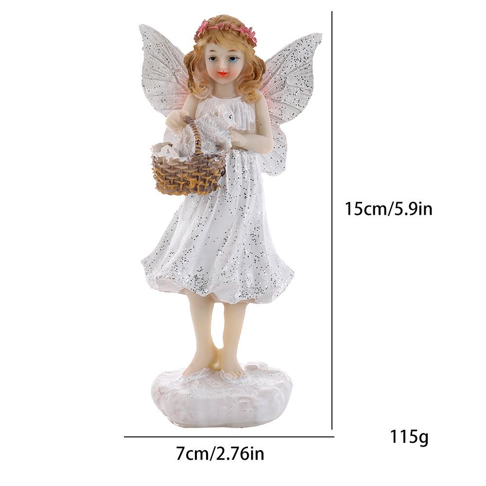 

Flower Fairy Angel Girl Home Desktop Decoration Resin Crafts Birthday Gift Souvenir