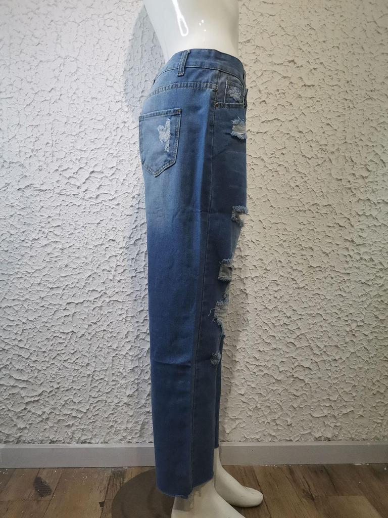 Women's Autumn/Winter Ripped Slimming Denim Pants