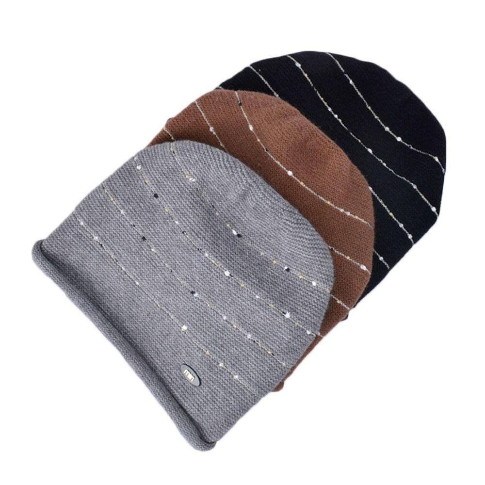 Short Brim Winter Knitted Hat Soft Bonnet Casual Beanies  Outdoor