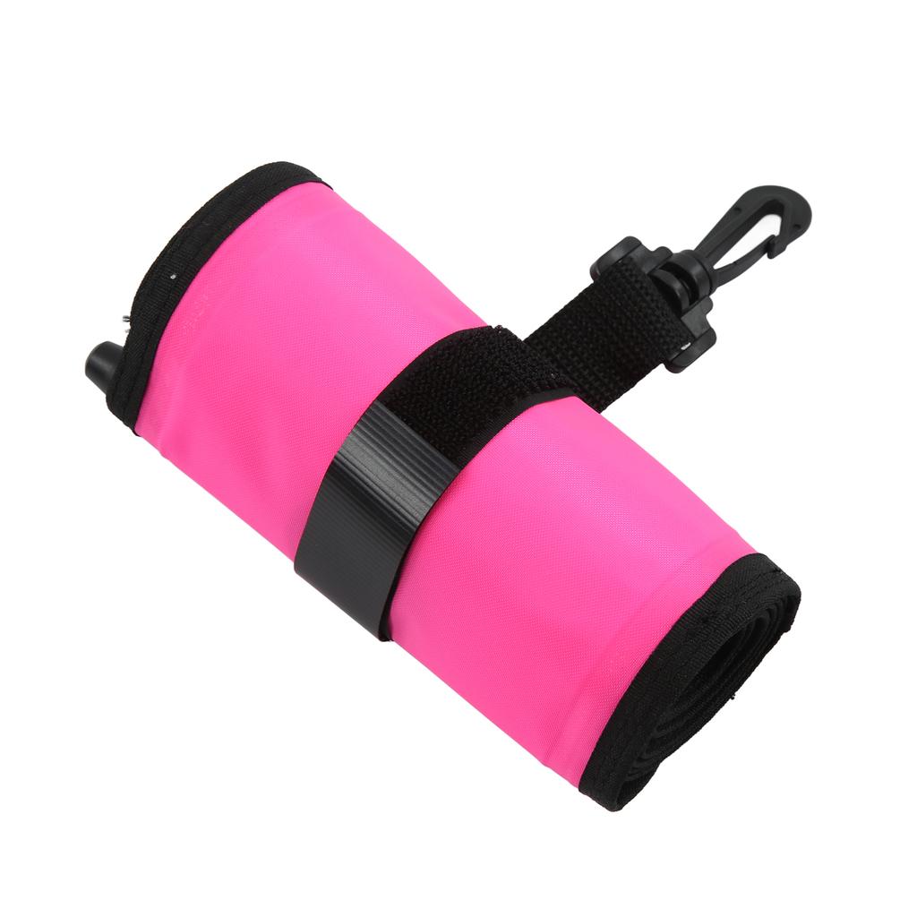 Diving Surface Marker Buoy Nylon Closed Type Multipurpose Diving Inflatable Buoy for DivingRose Red