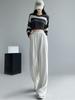 Wide Leg Pants Women Autumn Winter Thicken Loose Casual Straight Trousers Y2K Ladies with Pockets Mop Pants Slim Body