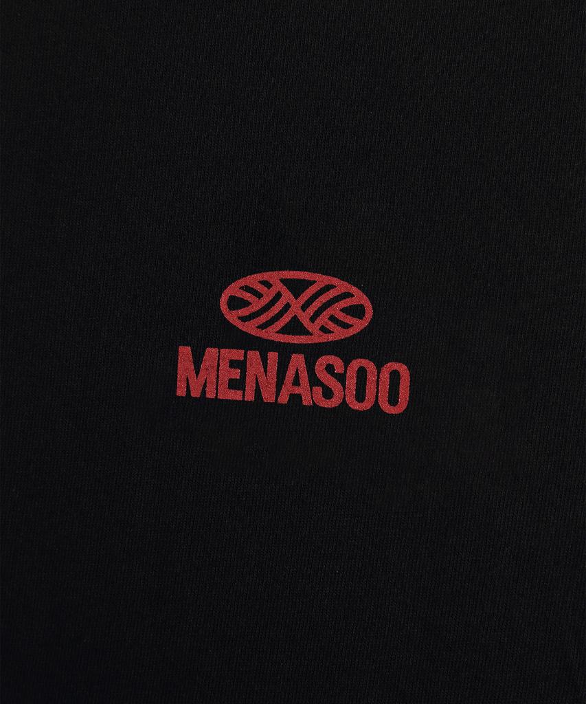 Minasu New Big Hearttrack Graphic T Shirt_Black
