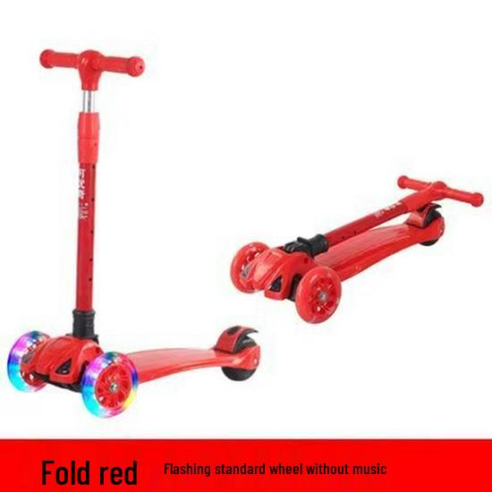 Children's Foldable Scooter for Ages 3-12, Pedal Model, Suitable for Boys and Girls