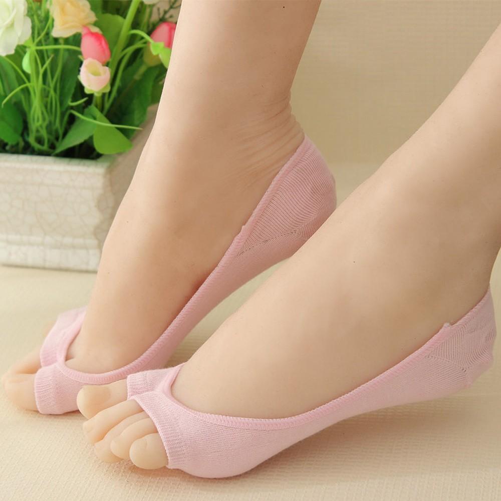 

Носки с носком-рыбкой, две штуки, женские One Size светло-розовый