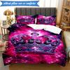 3PCS Pink Crown Sparkle Majesty Bedding Set,Including 1pc Duvet Cover And 2pcs Pillowcases Perfect for Bedroom, Dormitory, Fan Christmas Gift