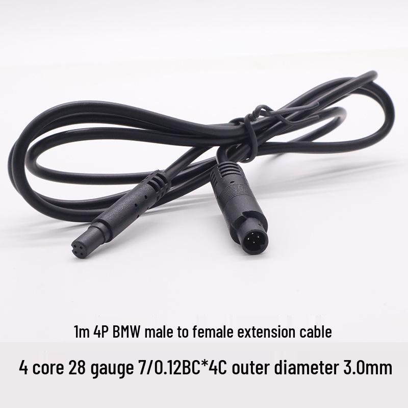 BMW Rearview Camera Extension Cable for 4-pin, 4P5P, 6P, 8-hole Male/Female Connections.