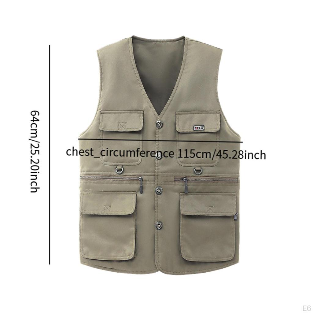 Breathable And Creative Vest for Men, V -neck, Ideal Work, Campsite, Hiking Or.