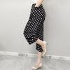 Summer Cotton Silk Polka Dot Slimming Over-the-Knee Pants