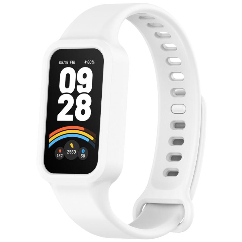 Flexible Silicone Bracelet Waterproof Sweatproof Antiscratch Belt For Band 3/Band 9 Active Unisex Wristband, Waterproof