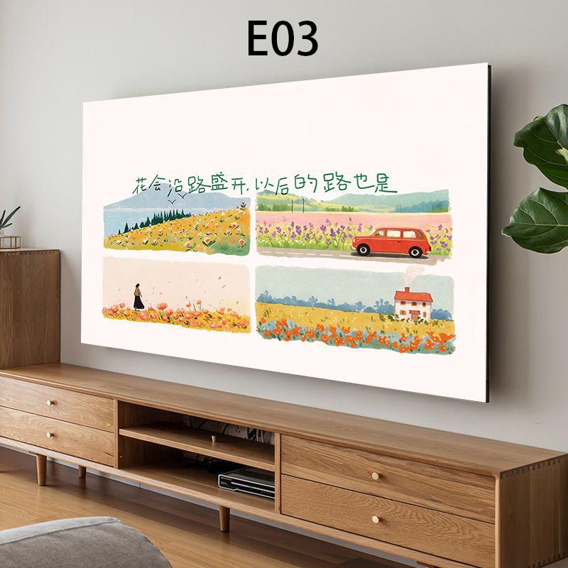 Universal Television LCD TV Hood Dust Cover Home Living Room Decor Printed TV Protector Case For 47/50/55/58/65/70/75//85 Inch