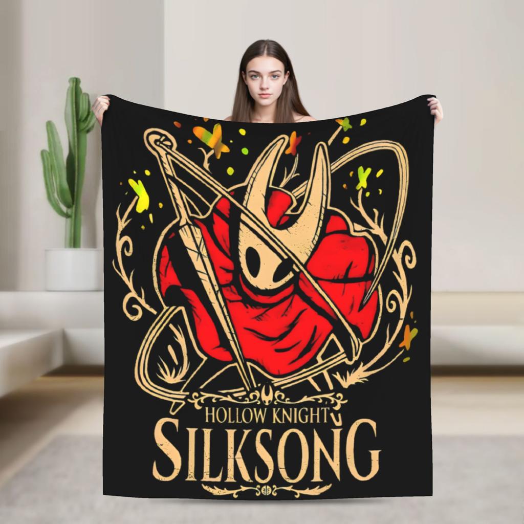 Hollow Knight Advanture Game Fashion Blanket Fleece Textile Decor Cartoon Cute Breathable Warm Throw Fashion Blankets for Bedding
