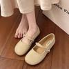 Flat Mary Jane shoes 2025 new spring and summer one-pedal French single shoes women's gentle wind evening shoes Doudou shoes