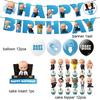 Baby B-BOSSED Birthday Theme Birthday Party Decoration Backdrop Family Cup Plate Napkin Balloons Baby Shower Supplies Kid Gift