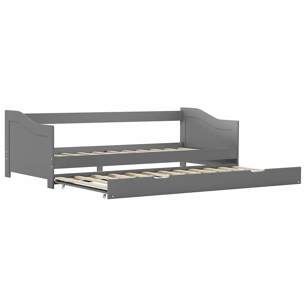 Ausziehbarer Sofabettrahmen Graues Kiefernholz 90*200 cm