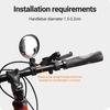 Bike Rearview Mirror Foldable 360 Degree Rotation Convex Acrylic High Strength Handlebar Mirror