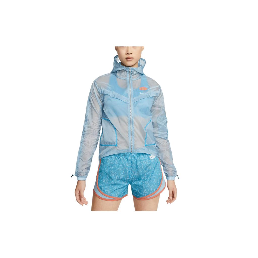 Nike Woven Sports Running Training Hooded Jacket Women jackets Old-Blue DM7756-494