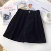 Autumn/Winter 2023 Women's High-Waisted Corduroy A-Line Shorts - Versatile, Loose Fit, Retro Casual Style.
