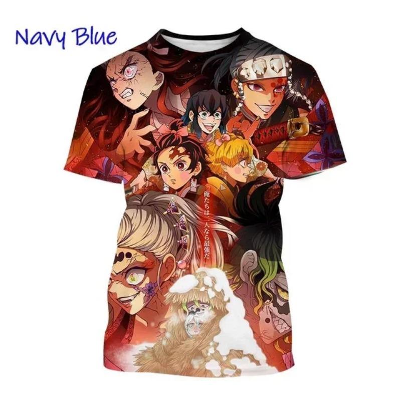 2026New Trend Anime Demon Slayer Fashion T-Shirt Cartoon 3d Print Short Sleeve Top Street Comfort Casual Shirt Harajuku Tees