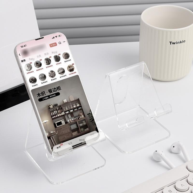 Premium Acrylic Desktop Mobile Phone Stand - Transparent Display Holder