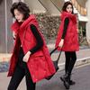 Down Cotton Vest Women's New Autumn and Winter Medium and Long European Goods Internet Celebrity Popular Vest Jacket