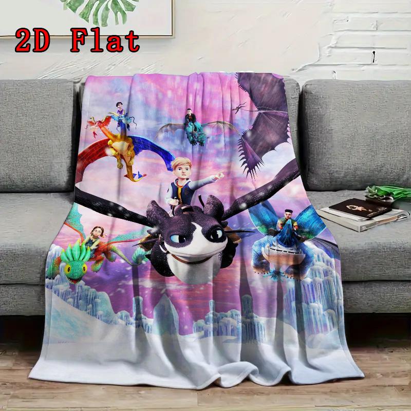 Sky Adventure Cartoon Characters 2D Flat Pattern Flannel Blanket High quality All Seasons Warmth and Comfort Perfect for Christmas Gifts.