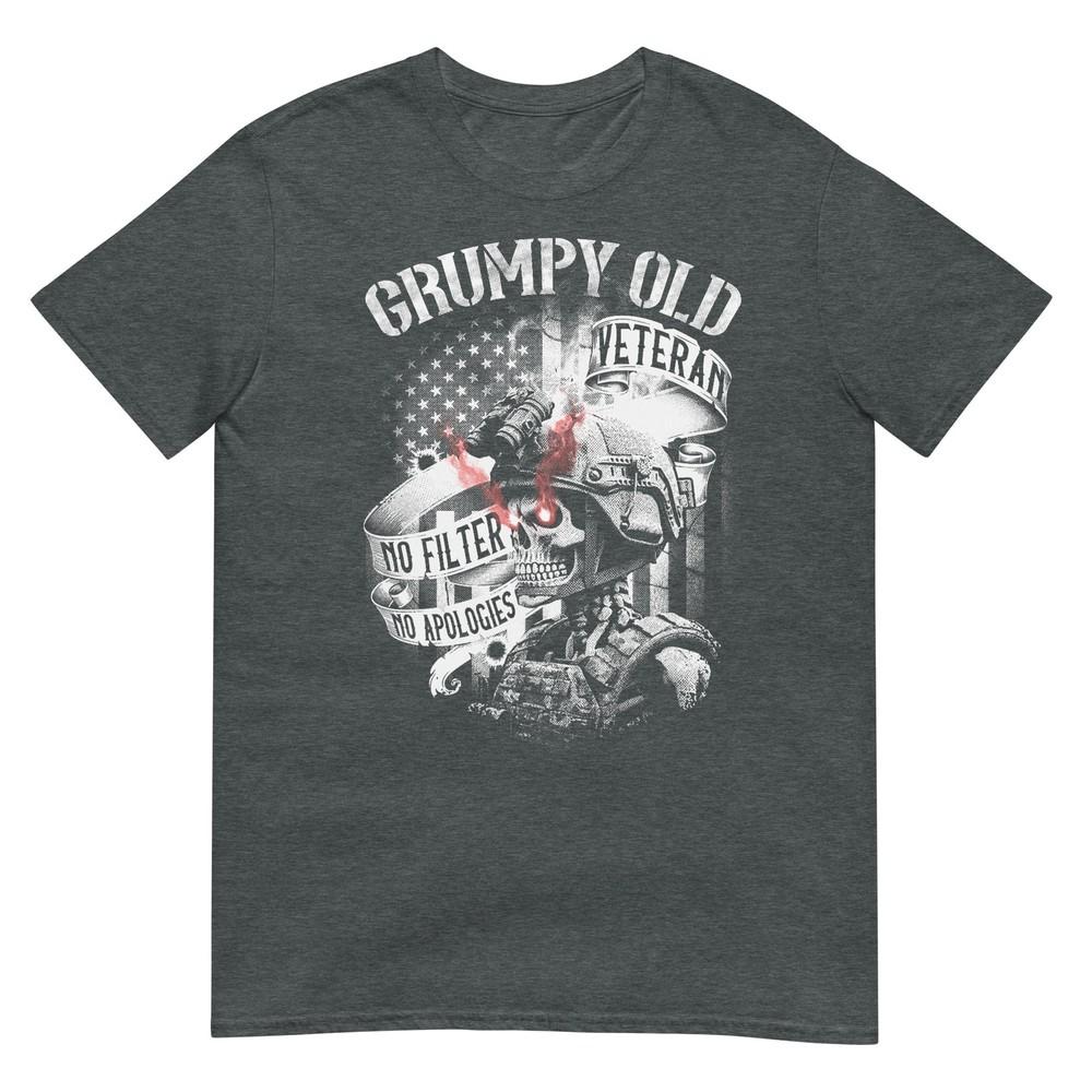 Grumpy Old Veteran Funny Patriotic Military Humor Design Tshirt