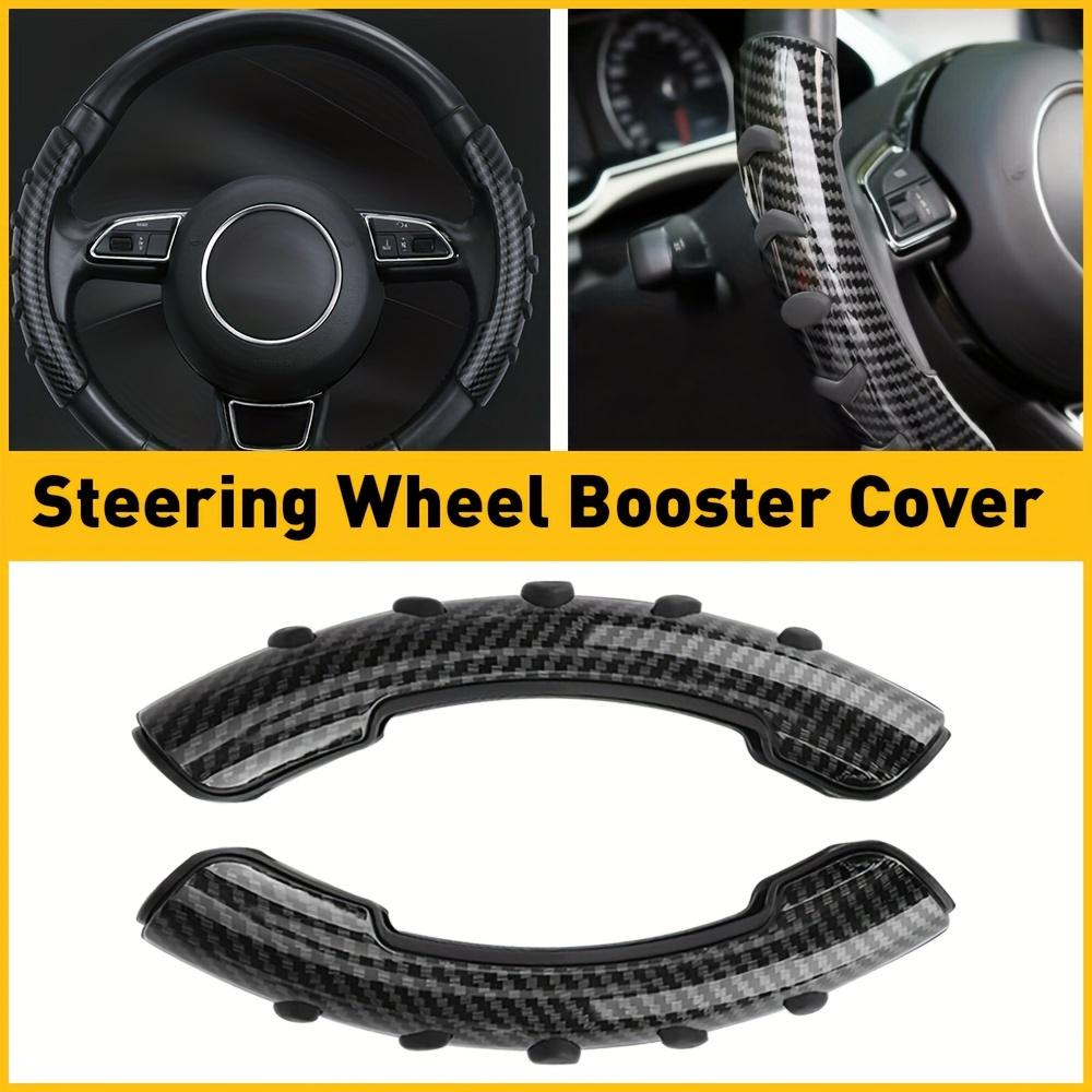 

2pcs Carbon Fiber Universal 37-39cm Car Steering Wheel Booster Cover Non-Slip Auto Interior Accessories 2pcs