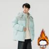 Corduroy cotton clothes men's new winter contrasting color splicing cotton-padded clothes jacket thickened to keep warm and loose