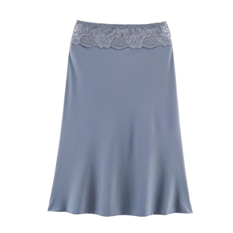 2026 Spring European & American Style Patchwork Lace Skirt Small