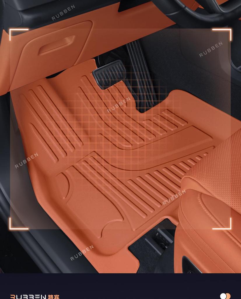 Deep Blue S05 Car Floor Mats: TPE Full Surround, Fits 26 Models, Customizable Car Accessories.