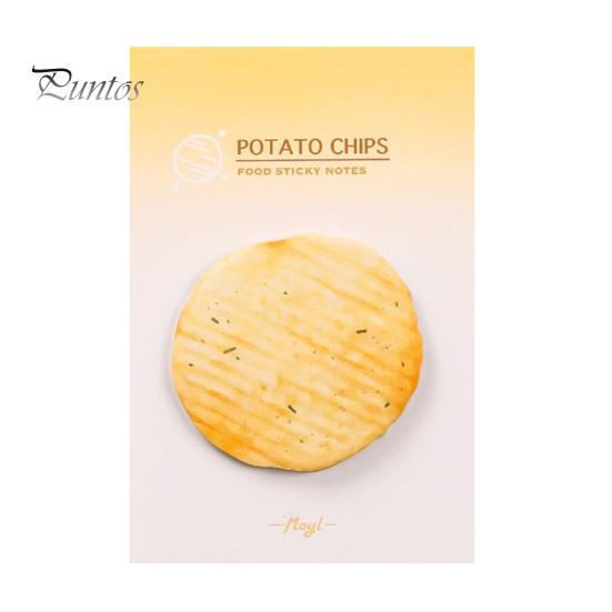 Unieke Post-its Notitieblokken, Grappig Toast Brood Koekje Kaas Ontwerp Schattig Notitieblok, 30 Duidelijk Bedrukte Velletjes/Blok Zelfklevend Notitieblok voor Thuis Kantoor Notebook