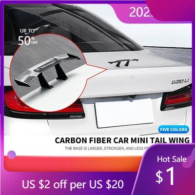 Heiß 2025 Neues Auto Heck Mini-Spoiler Flügel Motorrad Kleines Modell Canard Heckflügellet ABS Carbon Für Volkswagen R Line Golf MK4 MK5