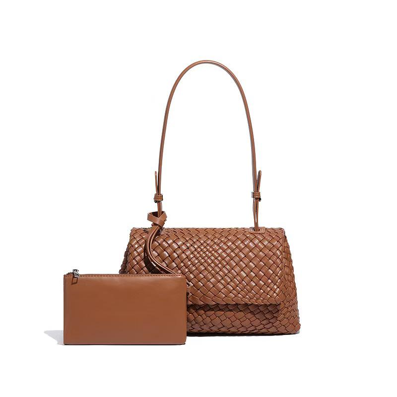 

Элегантная женская сумка через плечо ручной работы - роскошный модный аксессуар на осень/зиму 27*11*17 коричневый