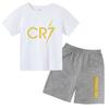 Summer CR7 Printed Short Sleeve Children Set Casual Fashion Tops and Shorts 2pcs Set Kid Boys Girls Sports Tshirts Set Outfits