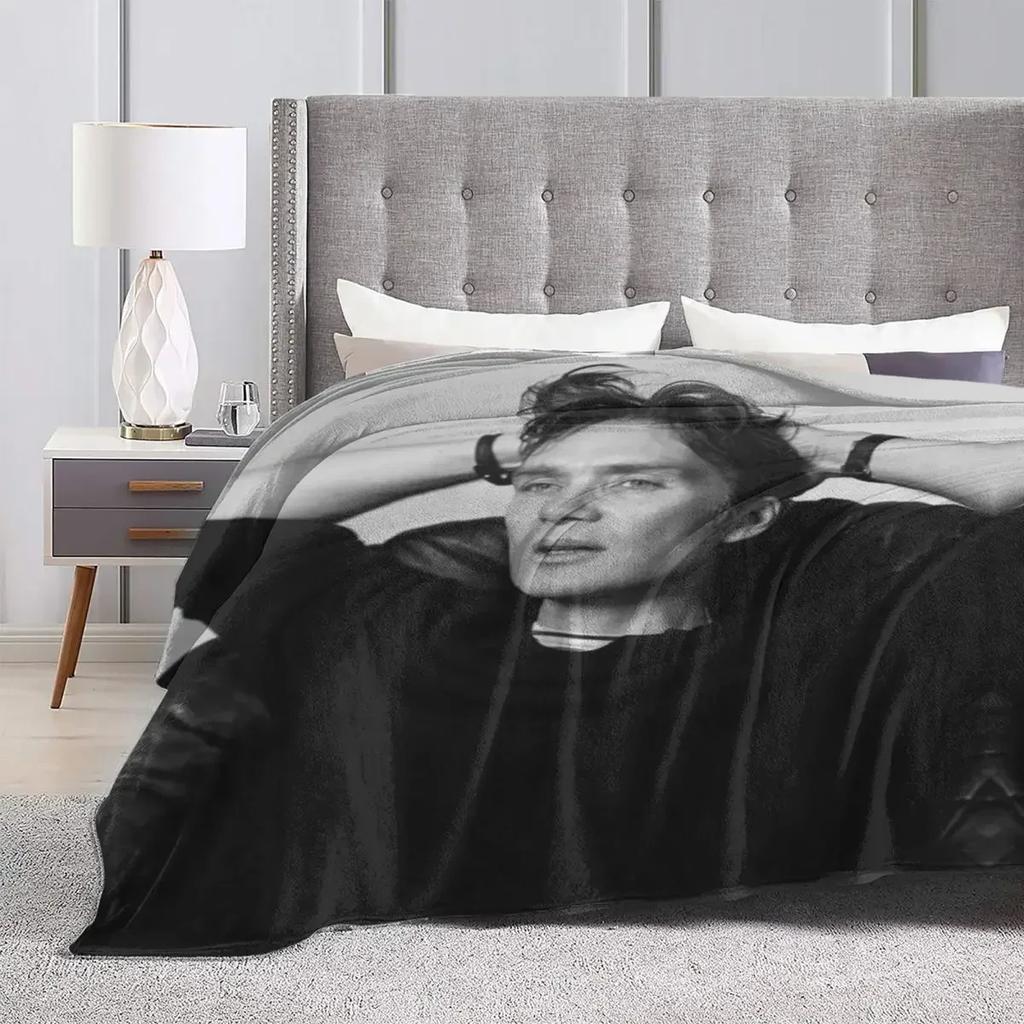 Cillian Murphy Super Soft Blankets Actor Travelling Throw Blanket Spring Cute Custom DIY Flannel Bedspread Sofa Bed Cover