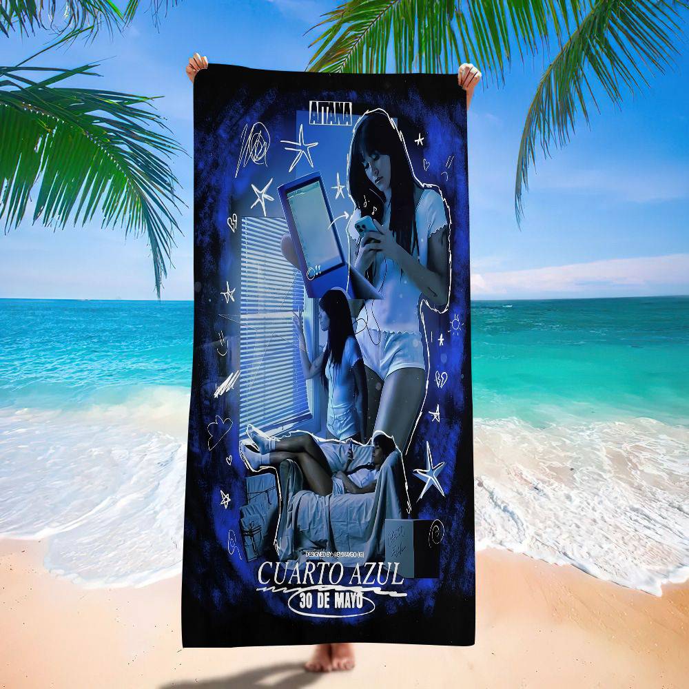 A-aitana O-ocana Singer Anmie Microfiber Printed Beach Towel Mountain Climbing Yoga Beach Swimming Running Absorbent Soft Towel